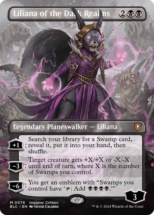 Liliana of the Dark Realms (BLC-078) - Bloomburrow Commander (Borderless)