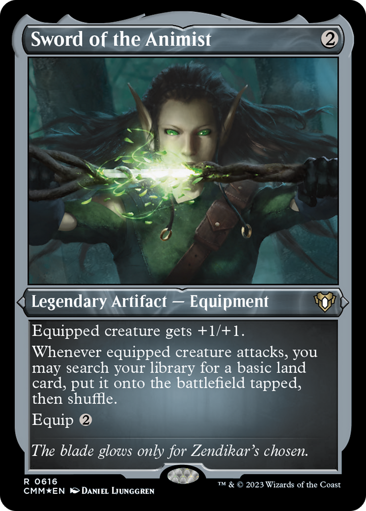 Sword of the Animist (CMM-616) - Commander Masters Etched Foil