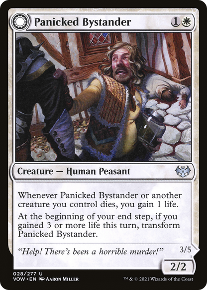 Panicked Bystander // Cackling Culprit (VOW-028) - Innistrad: Crimson Vow: (Double Faced Transform)
