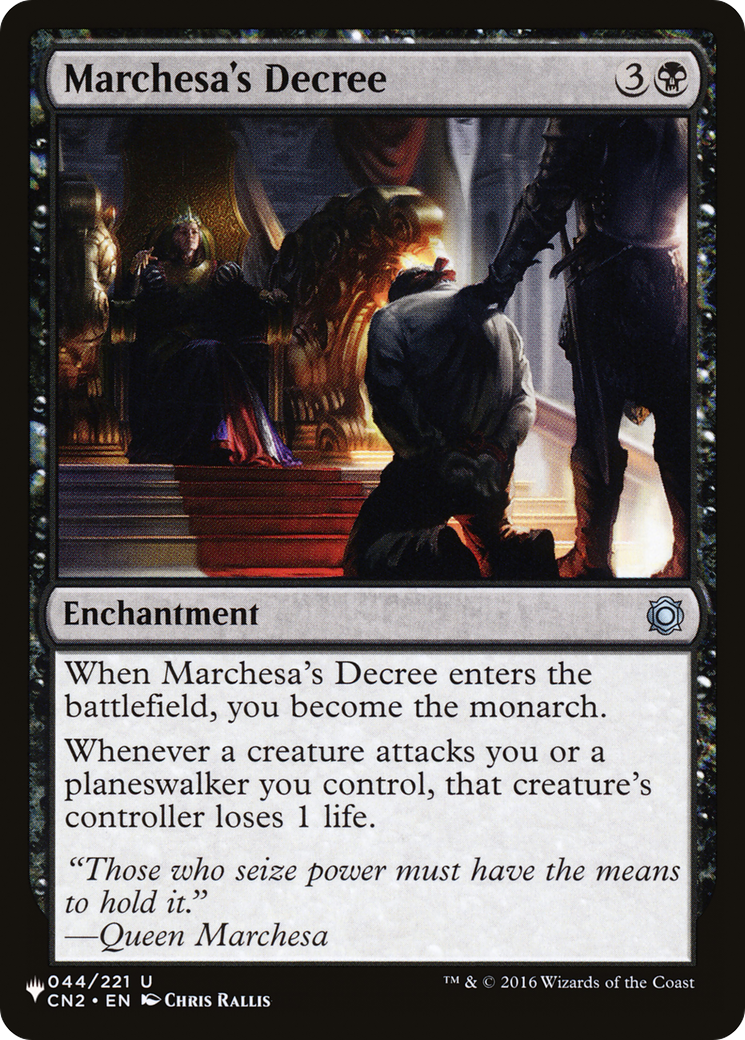 Marchesa's Decree (LIST-CN2-44) - The List
