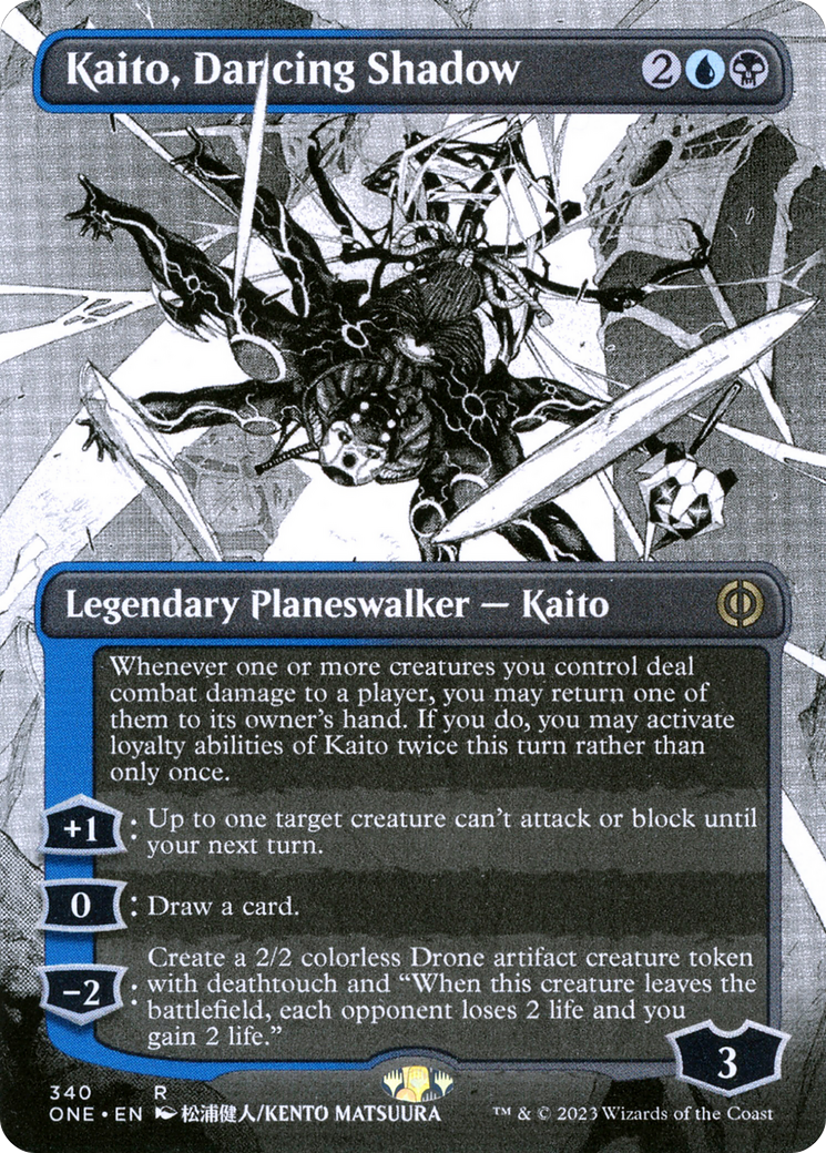Kaito, Dancing Shadow (ONE-340) - Phyrexia: All Will Be One: (Showcase) (Borderless)