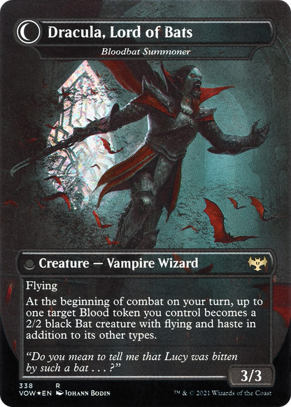 Voldaren Bloodcaster // Bloodbat Summoner (VOW-338) - Innistrad: Crimson Vow: (Double Faced Transform) (Borderless)