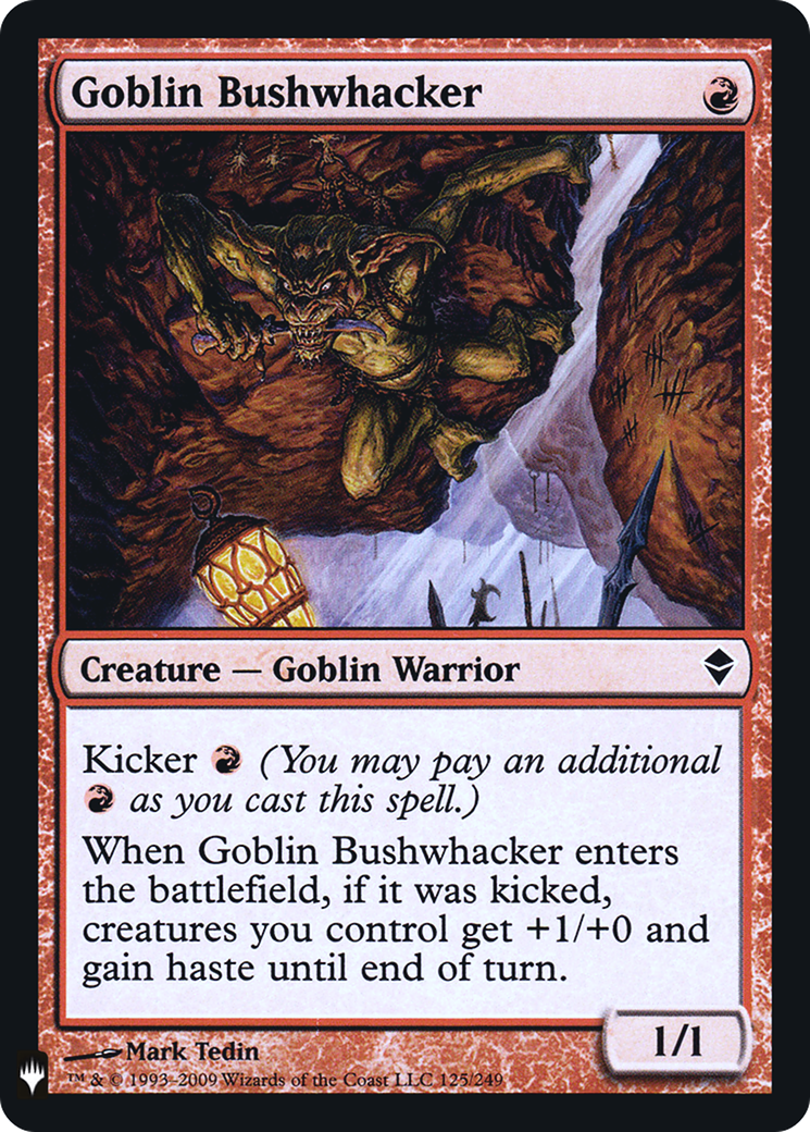 Goblin Bushwhacker (LIST-ZEN-125) - The List Foil