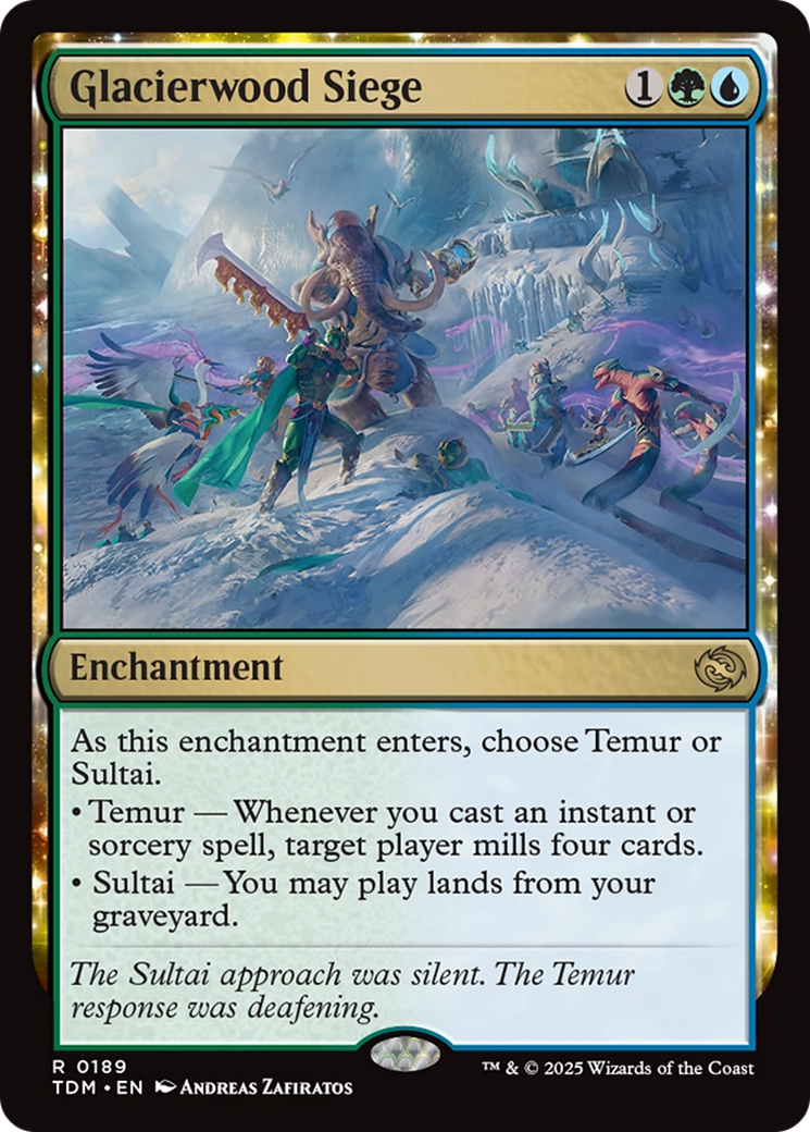 Glacierwood Siege (TDM-189) - Tarkir: Dragonstorm: (enchantment) Foil