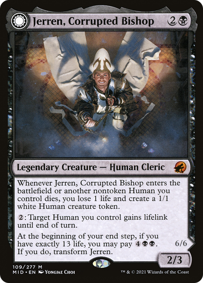 Jerren, Corrupted Bishop // Ormendahl, the Corrupter (MID-109) - Innistrad: Midnight Hunt: (Double Faced Transform) Foil