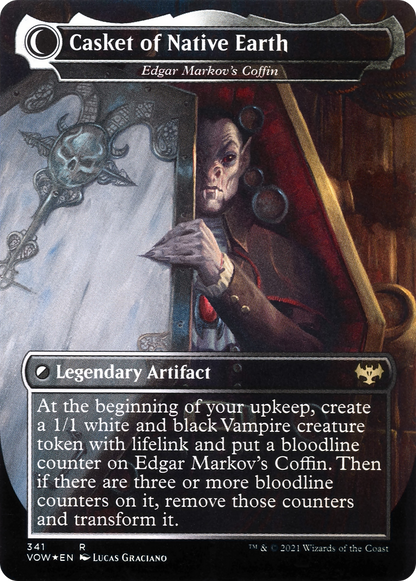 Edgar, Charmed Groom // Edgar Markov's Coffin (VOW-341) - Innistrad: Crimson Vow: (Double Faced Transform) (Borderless)