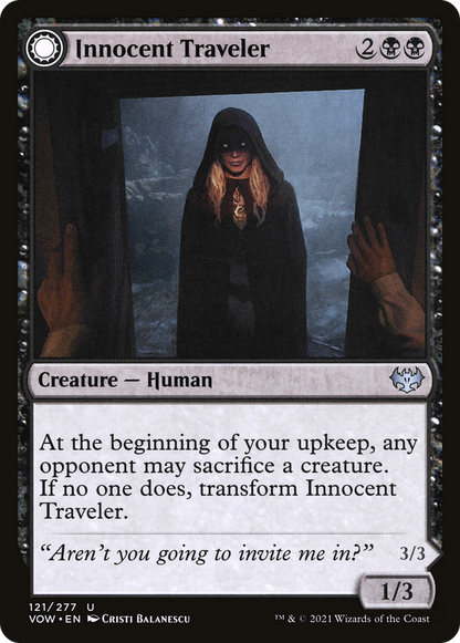 Innocent Traveler // Malicious Invader (VOW-121) - Innistrad: Crimson Vow: (Double Faced Transform)