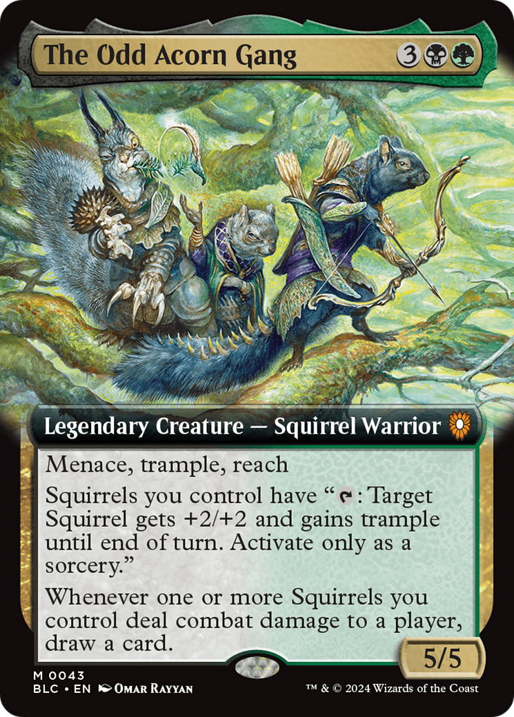 The Odd Acorn Gang (BLC-043) - Bloomburrow Commander: (Extended Art) Foil