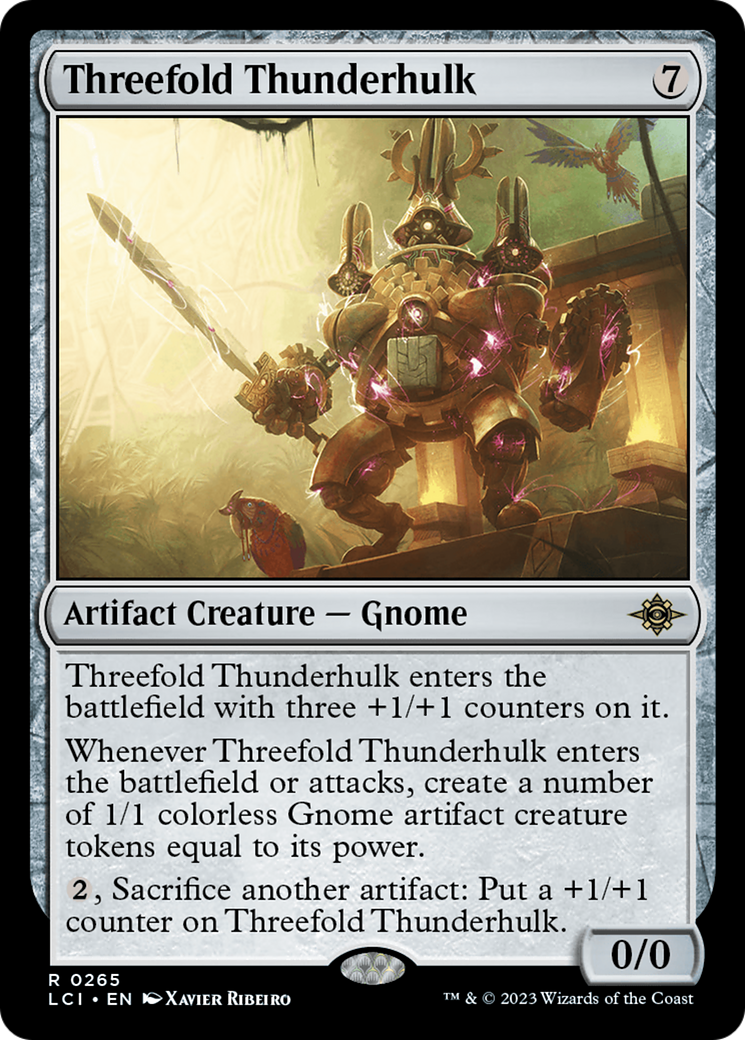 Threefold Thunderhulk (LCI-265) - The Lost Caverns of Ixalan Foil