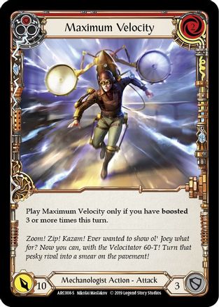 Maximum Velocity (ARC008) - Arcane Rising Unlimited Edition Rainbow Foil