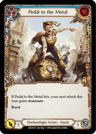 Pedal to the Metal (Blue) (ARC013) - Arcane Rising 1st Edition Rainbow Foil