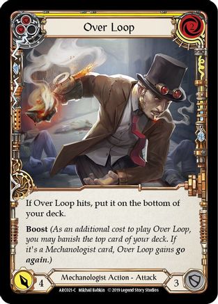 Over Loop (Yellow) (ARC021) - Arcane Rising 1st Edition Rainbow Foil