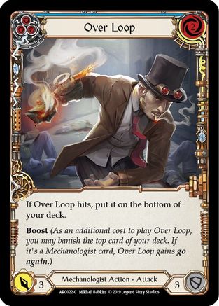 Over Loop (Blue) (ARC022) - Arcane Rising 1st Edition Rainbow Foil