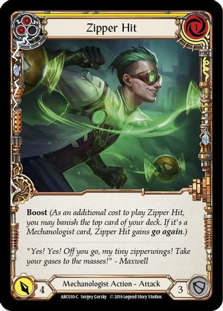 Zipper Hit (Yellow) (ARC030) - Arcane Rising Unlimited Edition Rainbow Foil