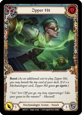 Zipper Hit (Blue) (ARC031) - Arcane Rising Unlimited Edition Rainbow Foil