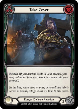 Take Cover (Blue) (ARC050) - Arcane Rising Unlimited Edition Rainbow Foil