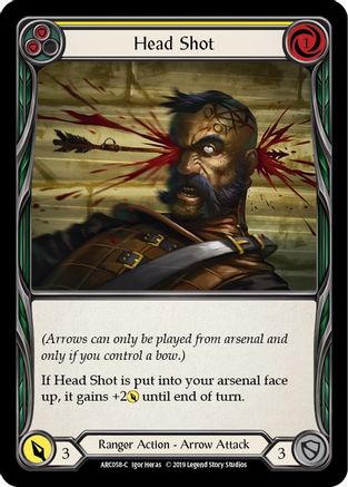 Head Shot (Yellow) (ARC058) - Arcane Rising Unlimited Edition