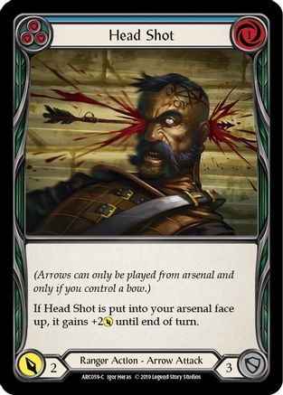 Head Shot (Blue) (ARC059) - Arcane Rising 1st Edition