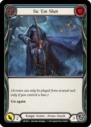 Sic 'Em Shot (Blue) (ARC074) - Arcane Rising 1st Edition