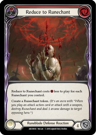 Reduce to Runechant (Red) (ARC088) - Arcane Rising 1st Edition