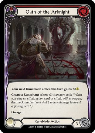 Oath of the Arknight (Red) (ARC091) - Arcane Rising Unlimited Edition