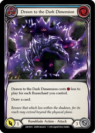 Drawn to the Dark Dimension (Blue) (ARC099) - Arcane Rising Unlimited Edition