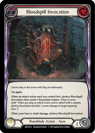 Bloodspill Invocation (Red) (ARC106) - Arcane Rising Unlimited Edition Rainbow Foil