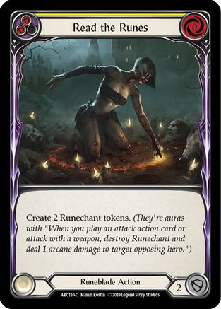 Read the Runes (Yellow) (ARC110) - Arcane Rising 1st Edition Rainbow Foil