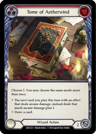 Tome of Aetherwind (ARC122) - Arcane Rising 1st Edition Rainbow Foil