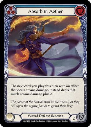 Absorb in Aether (Blue) (ARC125) - Arcane Rising Unlimited Edition Rainbow Foil