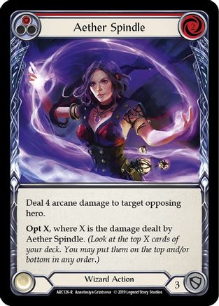 Aether Spindle (Red) (ARC126) - Arcane Rising Unlimited Edition Rainbow Foil
