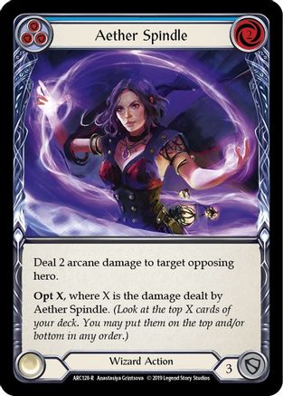 Aether Spindle (Blue) (ARC128) - Arcane Rising 1st Edition Rainbow Foil