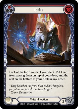 Index (Red) (ARC135) - Arcane Rising 1st Edition