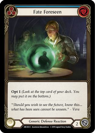 Fate Foreseen (Blue) (ARC202) - Arcane Rising Unlimited Edition