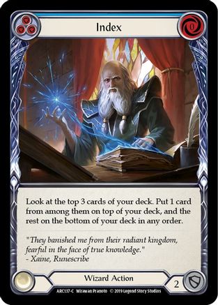 Index (Blue) (ARC137) - Arcane Rising Unlimited Edition Rainbow Foil