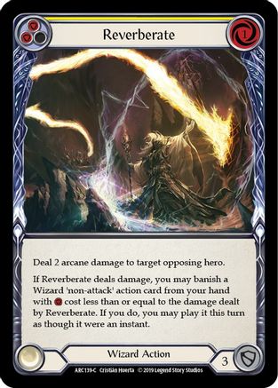 Reverberate (Yellow) (ARC139) - Arcane Rising 1st Edition Rainbow Foil