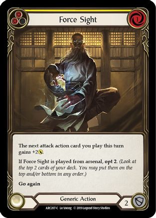 Force Sight (Yellow) (ARC207) - Arcane Rising Unlimited Edition Rainbow Foil