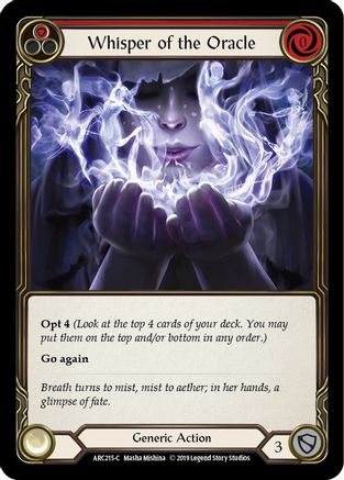 Whisper of the Oracle (Red) (ARC215) - Arcane Rising 1st Edition Rainbow Foil