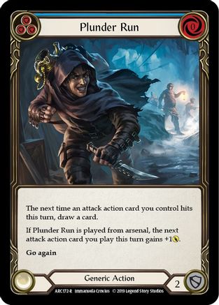 Plunder Run (Blue) (ARC172) - Arcane Rising 1st Edition Rainbow Foil