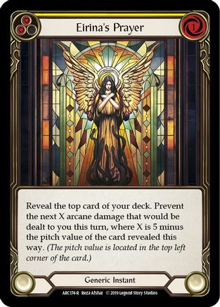 Eirina's Prayer (Yellow) (ARC174) - Arcane Rising 1st Edition Rainbow Foil