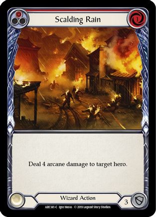 Scalding Rain (Red) (ARC141) - Arcane Rising 1st Edition