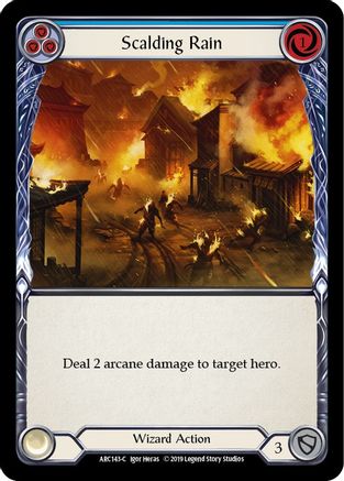 Scalding Rain (Blue) (ARC143) - Arcane Rising 1st Edition