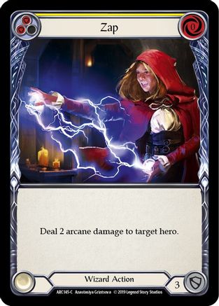 Zap (Yellow) (ARC145) - Arcane Rising 1st Edition Rainbow Foil