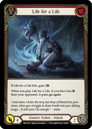 Life for a Life (Red) (ARC164) - Arcane Rising Unlimited Edition