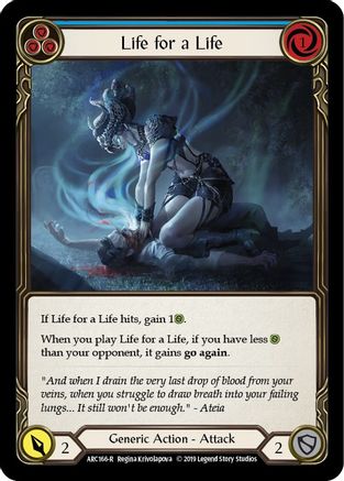 Life for a Life (Blue) (ARC166) - Arcane Rising Unlimited Edition