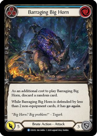 Barraging Big Horn (Blue) (CRU012) - Crucible of War Unlimited Edition