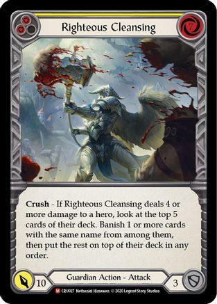 Righteous Cleansing (CRU027) - Crucible of War 1st Edition