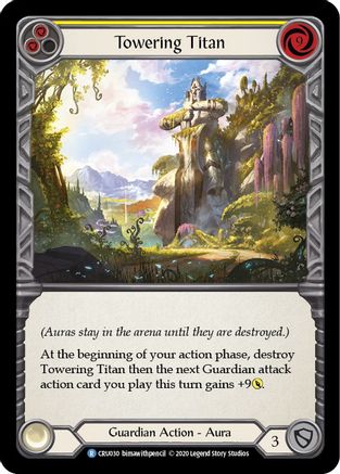 Towering Titan (Yellow) (CRU030) - Crucible of War Unlimited Edition Rainbow Foil