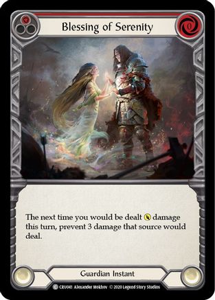 Blessing of Serenity (Red) (CRU041) - Crucible of War Unlimited Edition Rainbow Foil