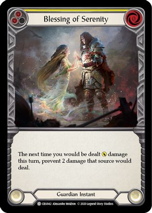 Blessing of Serenity (Yellow) (CRU042) - Crucible of War 1st Edition
